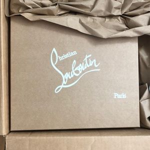 Christian louboutin size 37 black straps heel